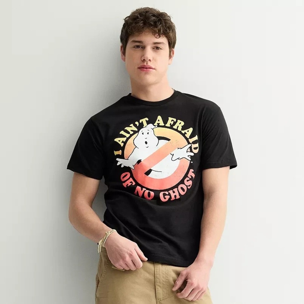 GHOSTBUSTERS LOGO I AIN'T AFRAID MENS SHORT SLEEVE TEE T-SHIRT SIZE XL‎ X-LARGE